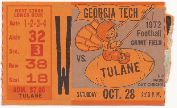 1972-10-28 - Georgia Tech vs. Tulane