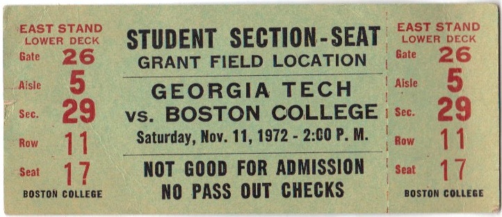 1972-11-11 - Georgia Tech vs. Boston College