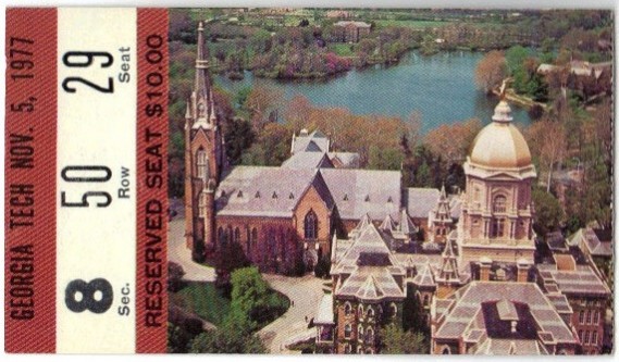 1977-11-05 - Georgia Tech at Notre Dame