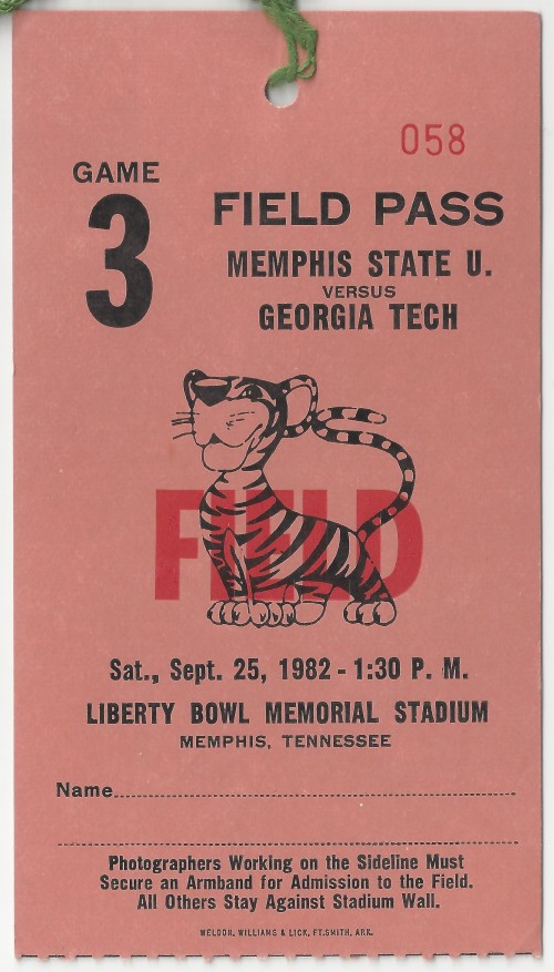 1982-09-25 - Georgia Tech at Memphis