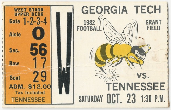 1982-10-23 - Georgia Tech vs. Tennessee