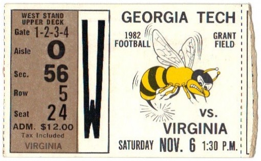 1982-11-06 - Georgia Tech vs. Virginia