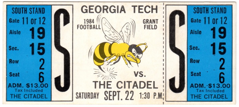 1984-09-22 - Georgia Tech vs. Citadel