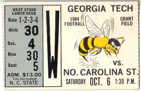 1984-10-06 - Georgia Tech vs. North Carolina State