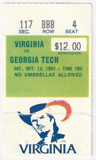 1984-10-13 - Georgia Tech at Virginia