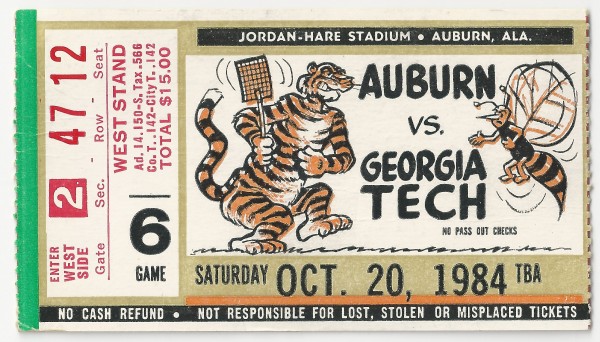 1984-10-20 - Georgia Tech at Auburn