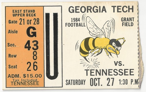1984-10-27 - Georgia Tech vs. Tennessee