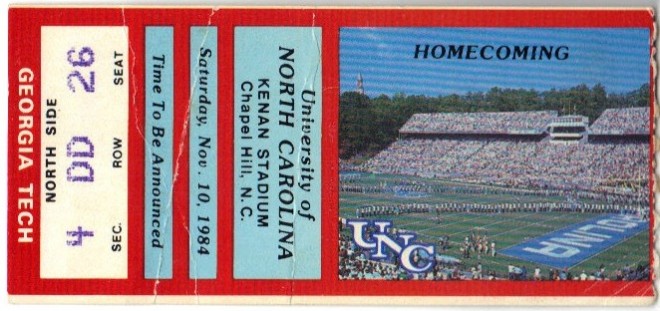 1984-11-10 - Georgia Tech at North Carolina