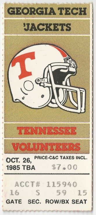 1985-10-26 - Georgia Tech at Tennessee