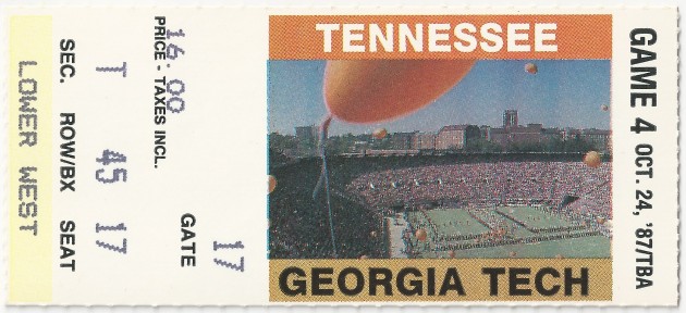 1987-10-24 - Georgia Tech at Tennessee