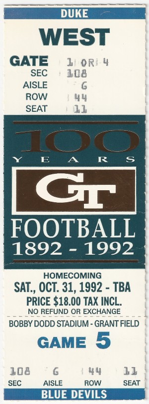 1992-10-31 - Georgia Tech vs. Duke - Full