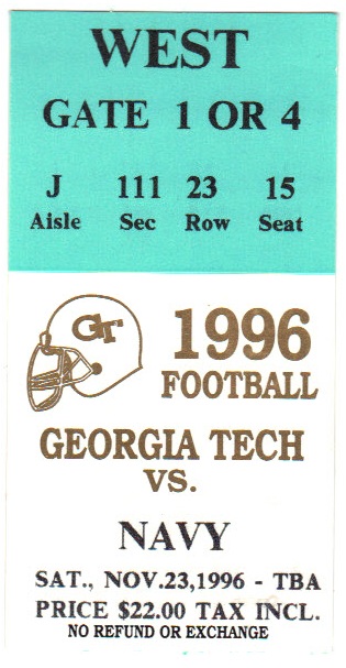 1996-11-23 - Georgia Tech vs. Navy