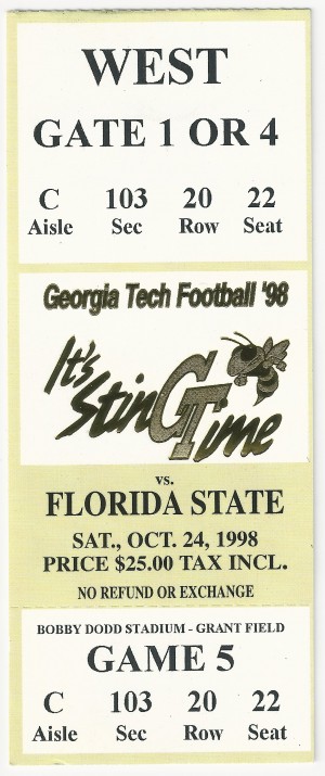 Georgia Tech vs. Florida State - 1998
