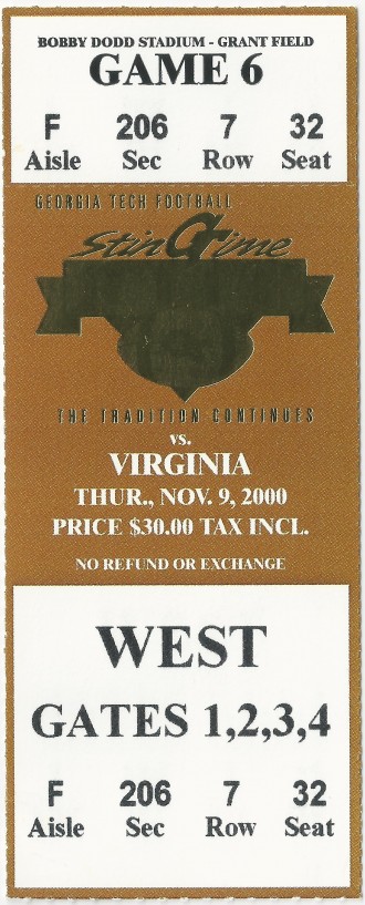Georgia Tech vs. Virginia - 2000