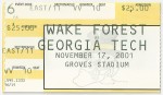 Georgia Tech at Wake Forest - 2001