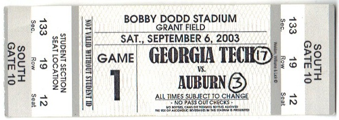 Georgia Tech vs. Auburn - 2003