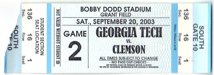 Georgia Tech vs. Clemson - 2003