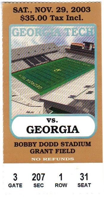 Georgia Tech vs. Georgia - 2003