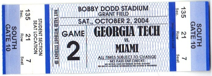 2004-10-02 - Georgia Tech vs. Miami - Student