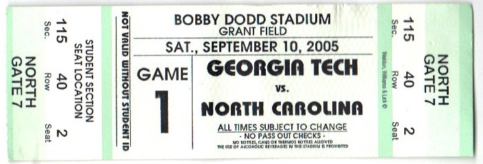 2005-09-10 - Georgia Tech vs. North Carolina - Student