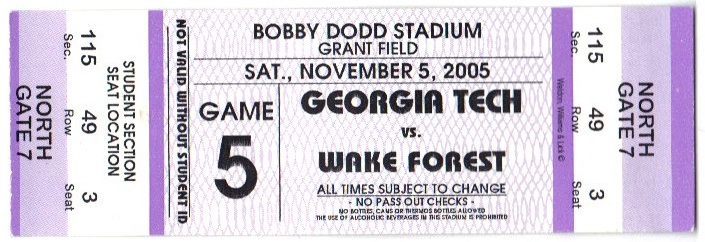 2005-11-05 - Georgia Tech vs. Wake Forest - Student
