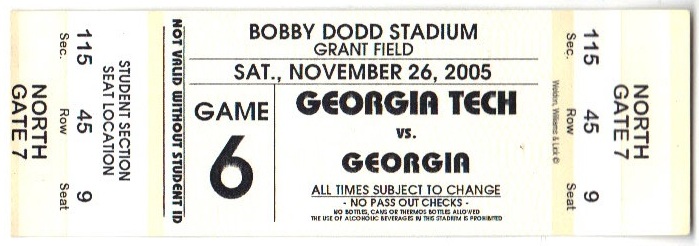 2005-11-26 - Georgia Tech vs. Georgia - Student