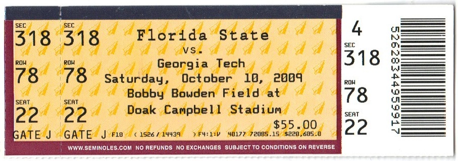 2009-10-10 - Georgia Tech at Florida State