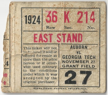 Georgia Tech vs. Auburn - 1924