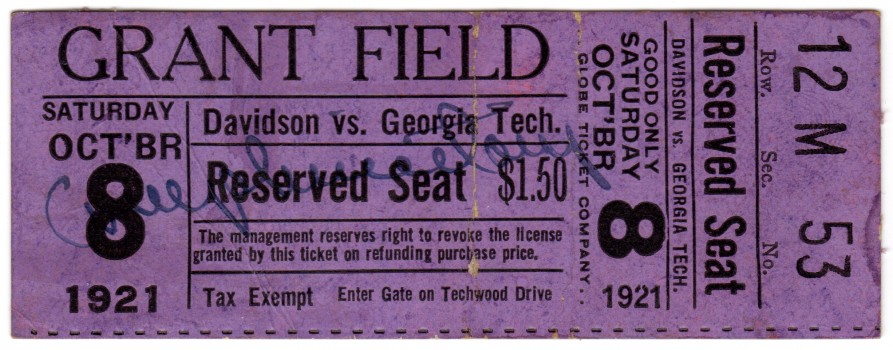 Georgia Tech vs. Davidson - 1921